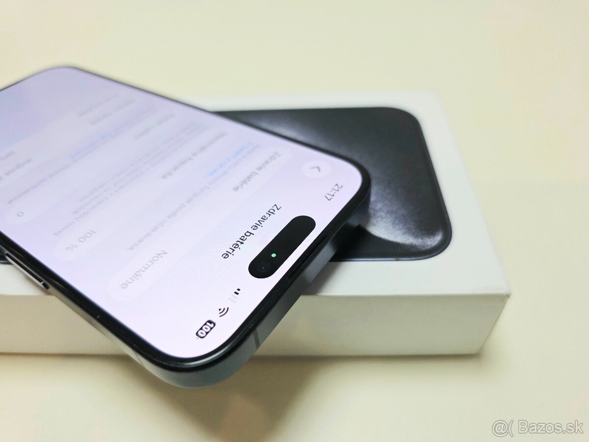 Apple iPhone 15 PRO BLUE TITANIUM ,TOP STAV,BATERKA 100% - 6