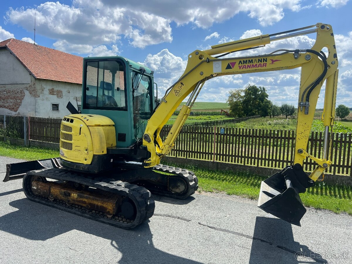 Mini bagr Yanmar VIO 50 bez přesahu zádě - 6
