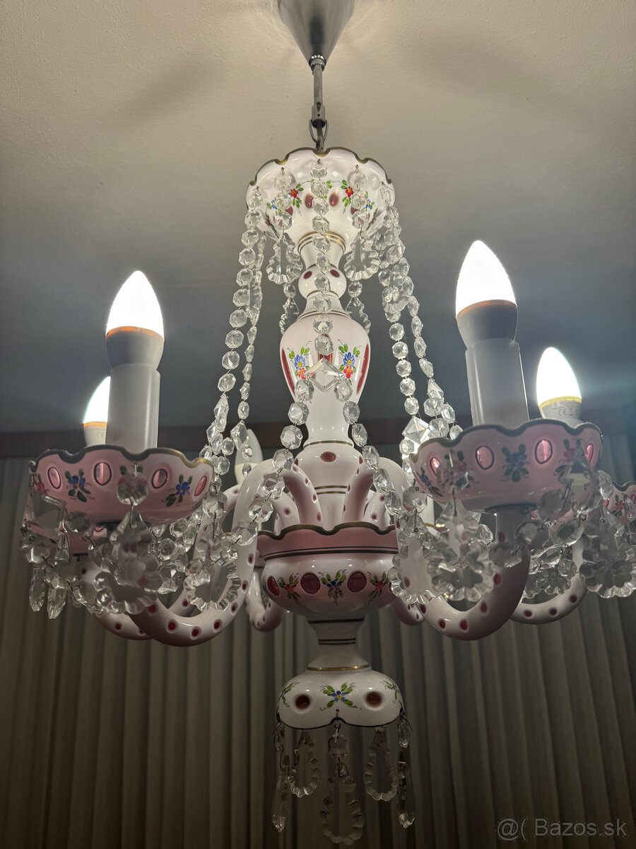 Emailový krištáľový luster - 6