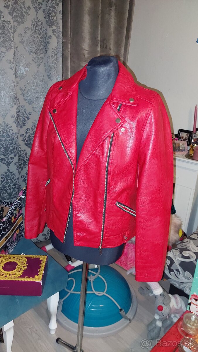 Červená kozenkova bunda F&F - 6