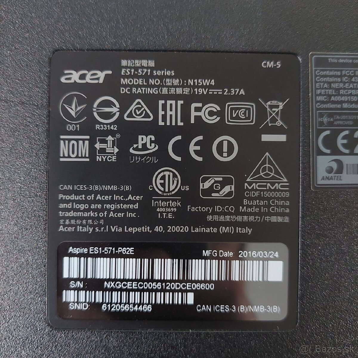 ZĽAVA Acer Aspire E 15 Notebook / Laptop - 6