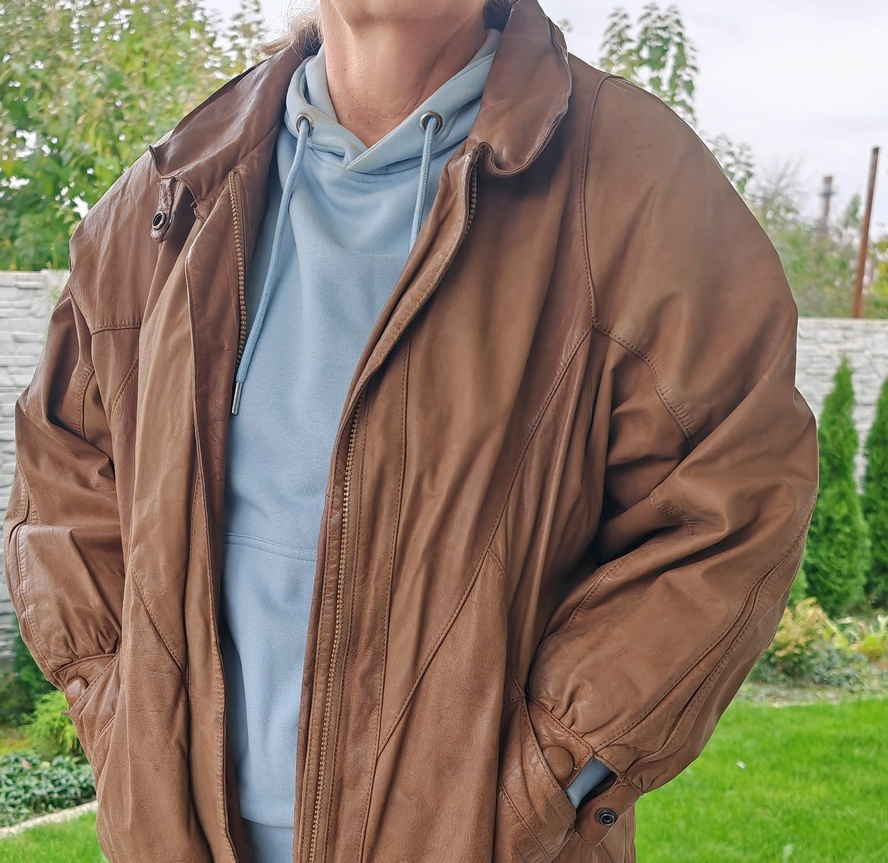 Dlhý kožený kabát - 6