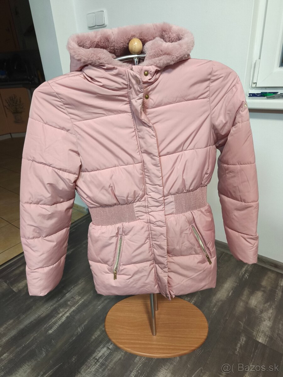 Zimná dievčenská vetrovka - ružová - 6