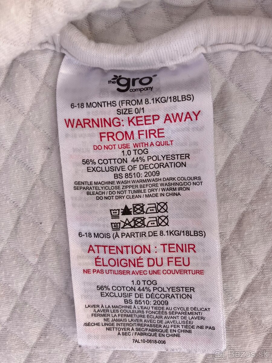 Spací vak Grobag 1.0 Tog 6-18mes. - 6