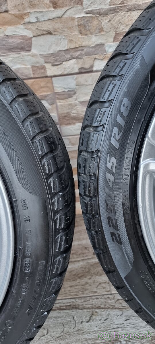 Predám elektrony wheelworld /5x112 R18 zimné 225/45 - 6