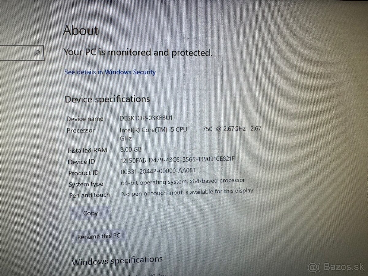 Predám používanú PC zostavu na bežnú prácu + staršie hry - 6