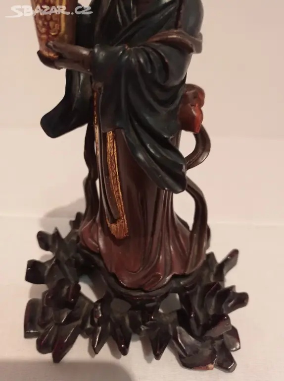 Starožitná soška z takeového dřeva - 6