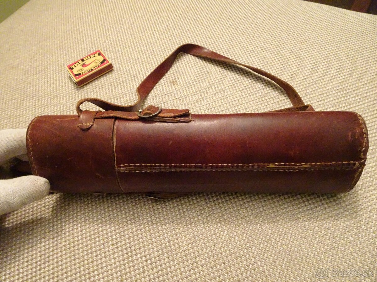 Predám kožené RUČNE ŠITÉ púzdro na puškohľad - 6