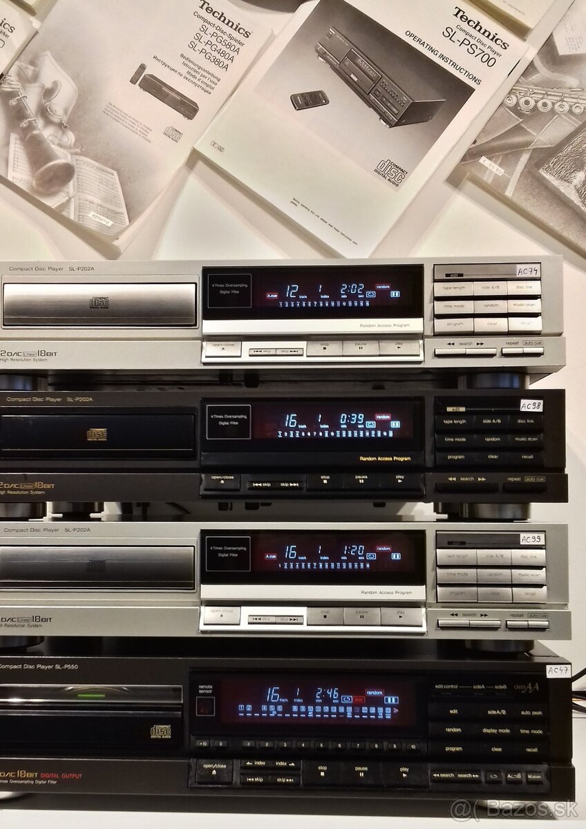 Seria CD prehravac TECHNICS vzacne modely velky display= Cd1 - 6