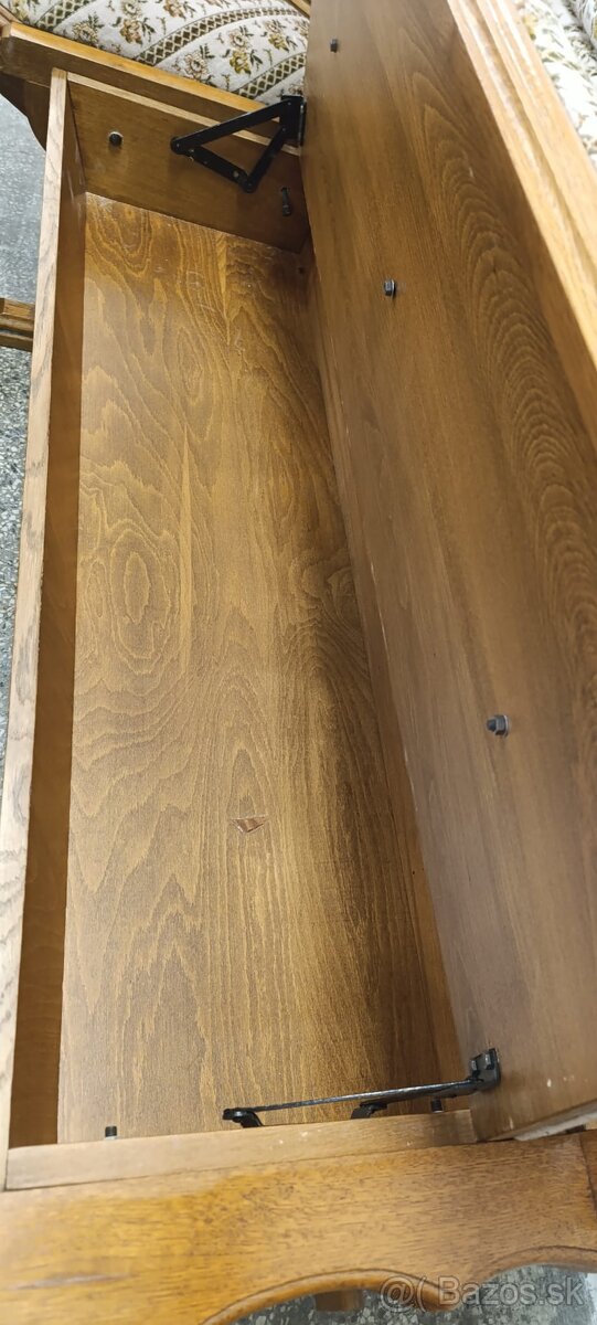 Rustikální jídelní kout, rohová lavice, stůl, křesla, židle - 6