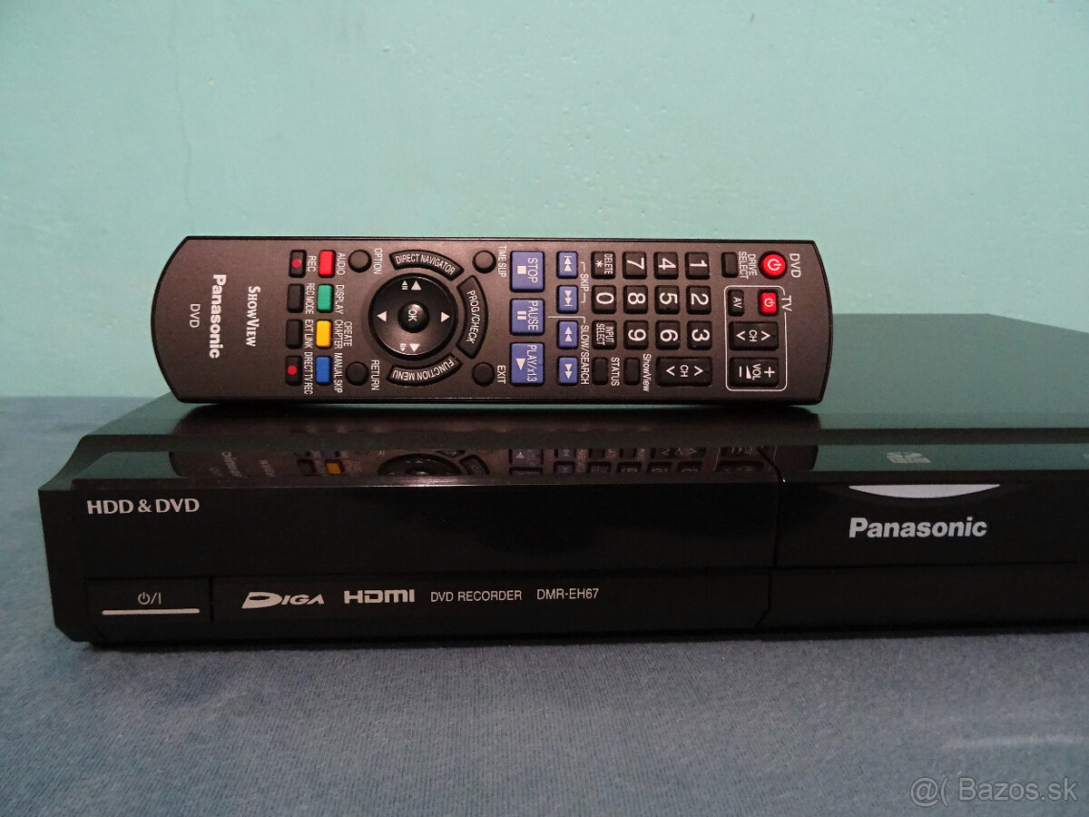 DVD rekordér Panasonic DMR-EH67 - 250 GB HDD - HDMI- DV IN - 6