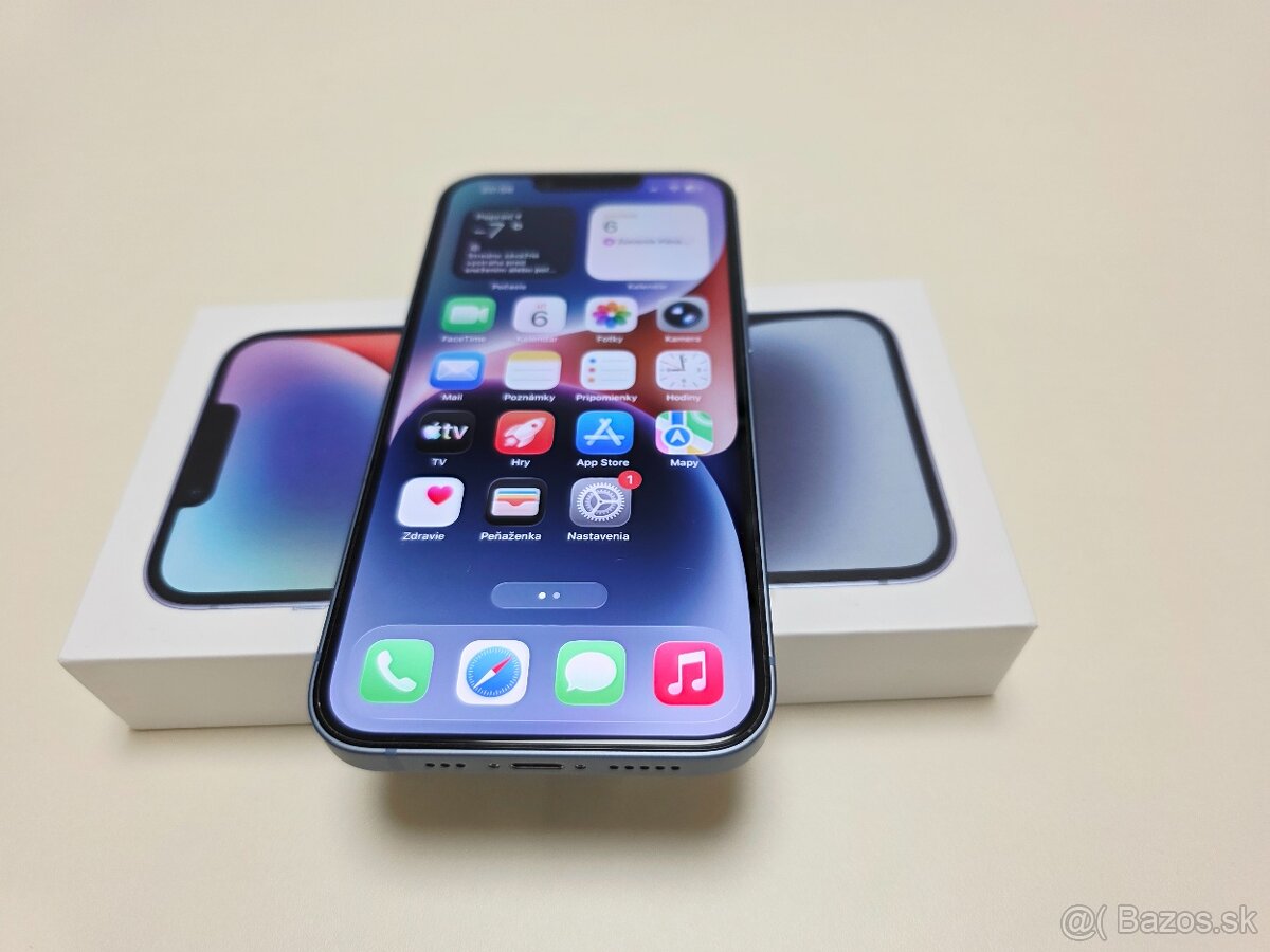 APPLE IPHONE 14 128GB BLUE TOP STAV - 6