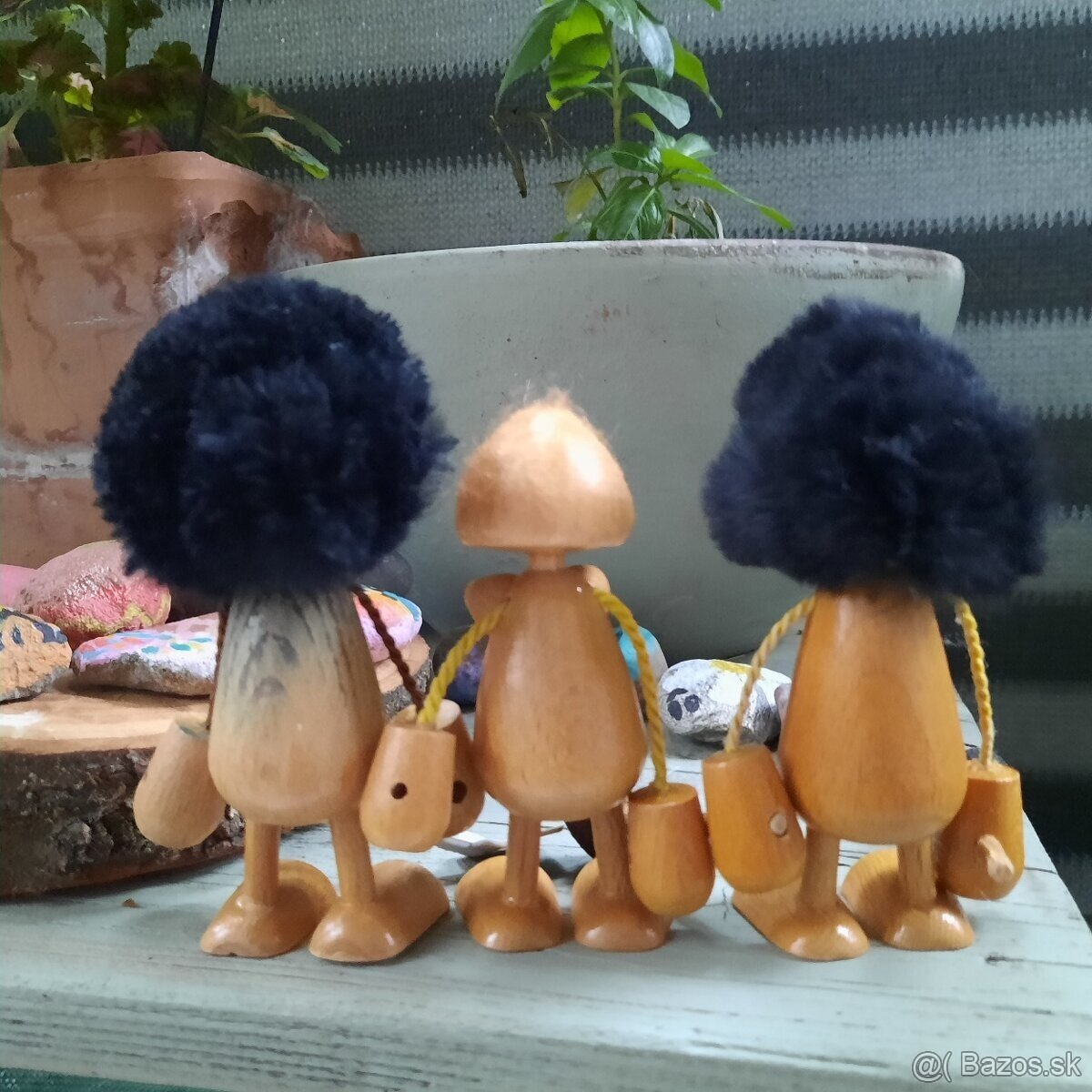 Praľudia/neandertálci starožitné drevené figúrky - 6