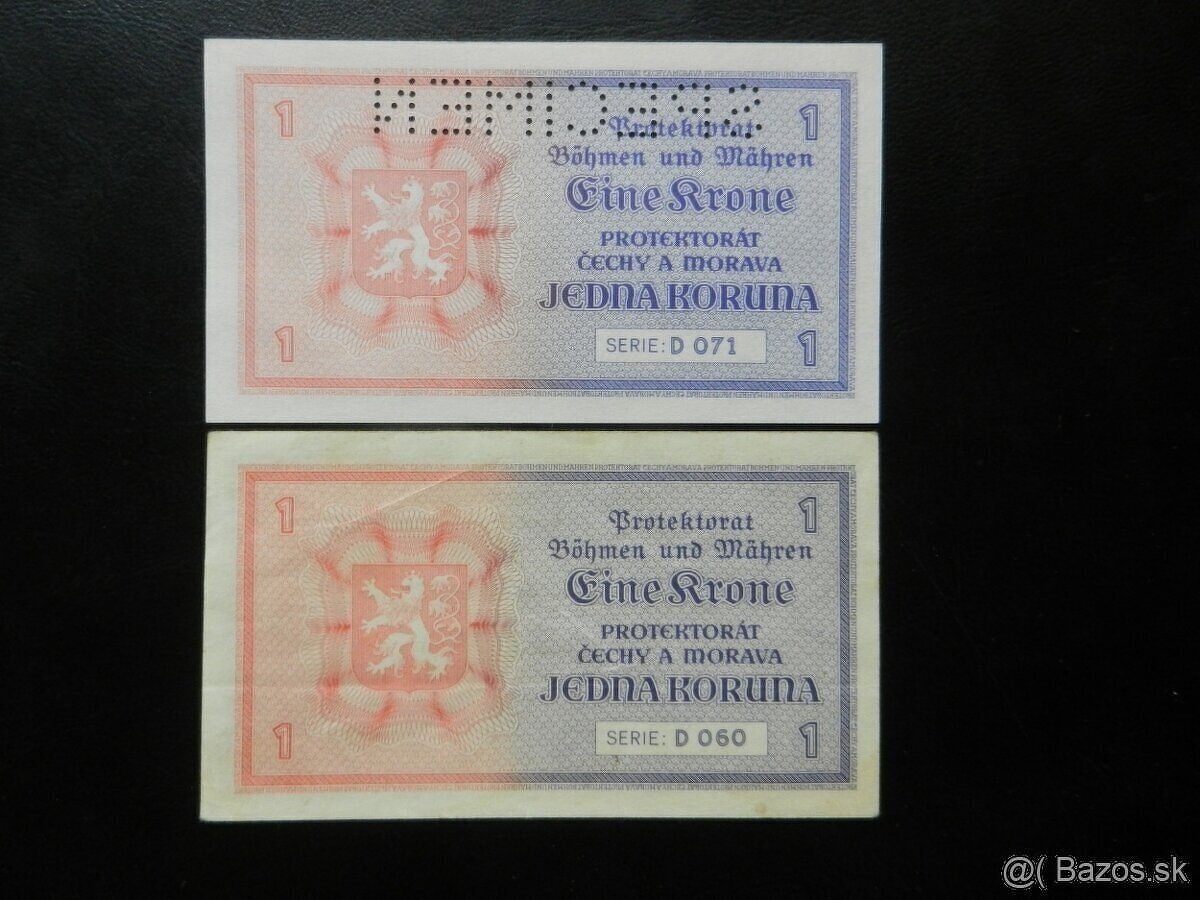Bankovky protektorát 4 - 6