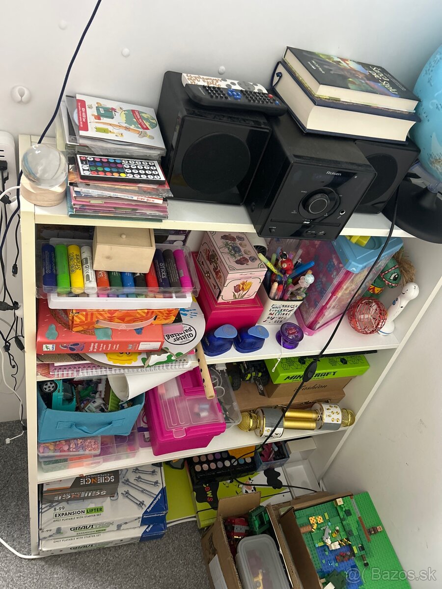 Predám dvojposchodovu postel + policu - 6