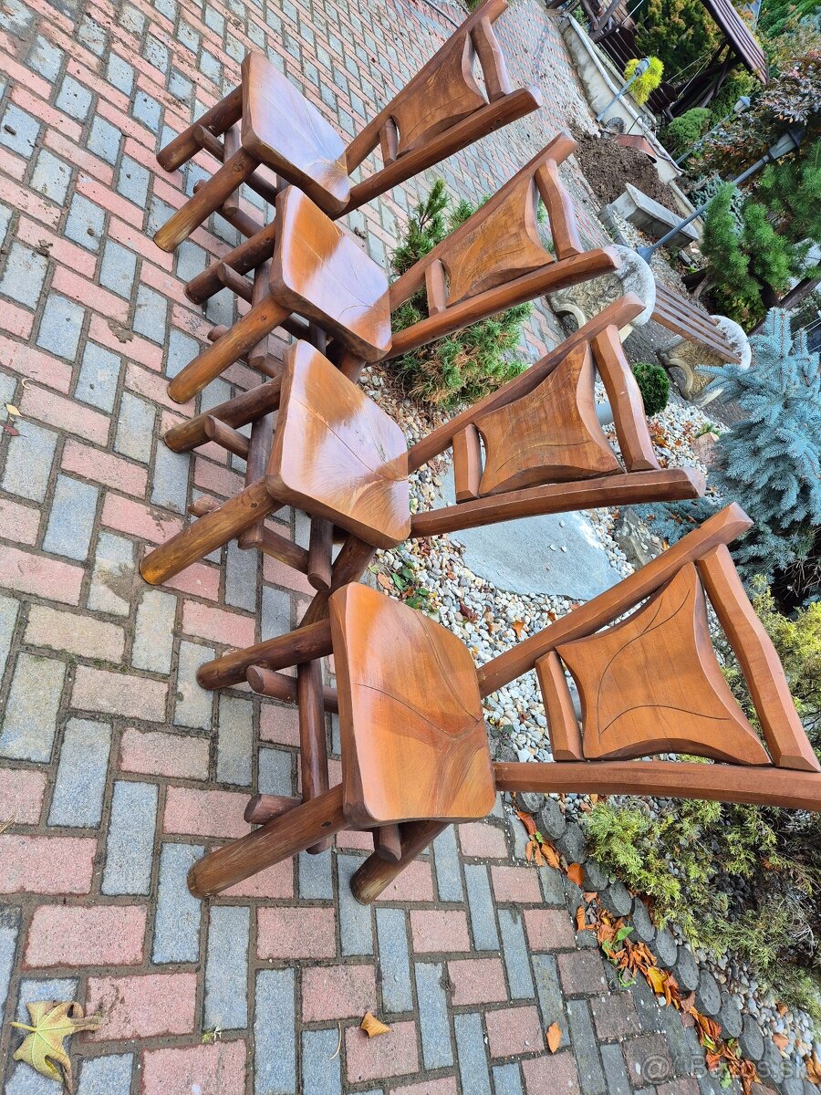 4 masivne zahradne stolicky - 6