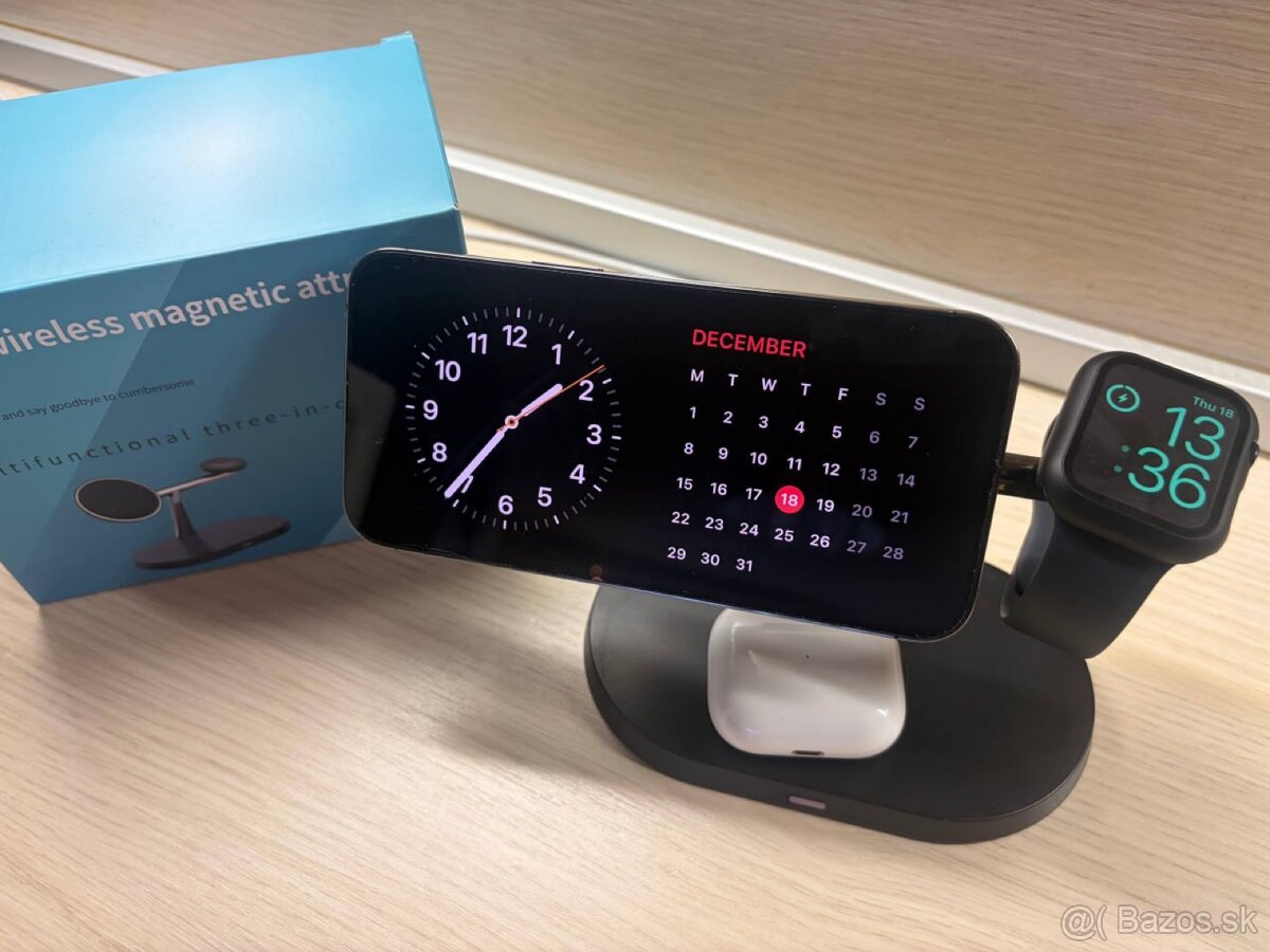 Bezdrôtová nabíjačka 3-v-1 pre mobilný telefón (nová) - 6