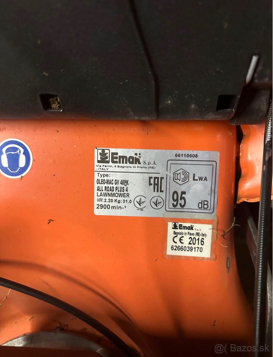 Predám kosačku Oleo-Mac GV 48 PK - 6