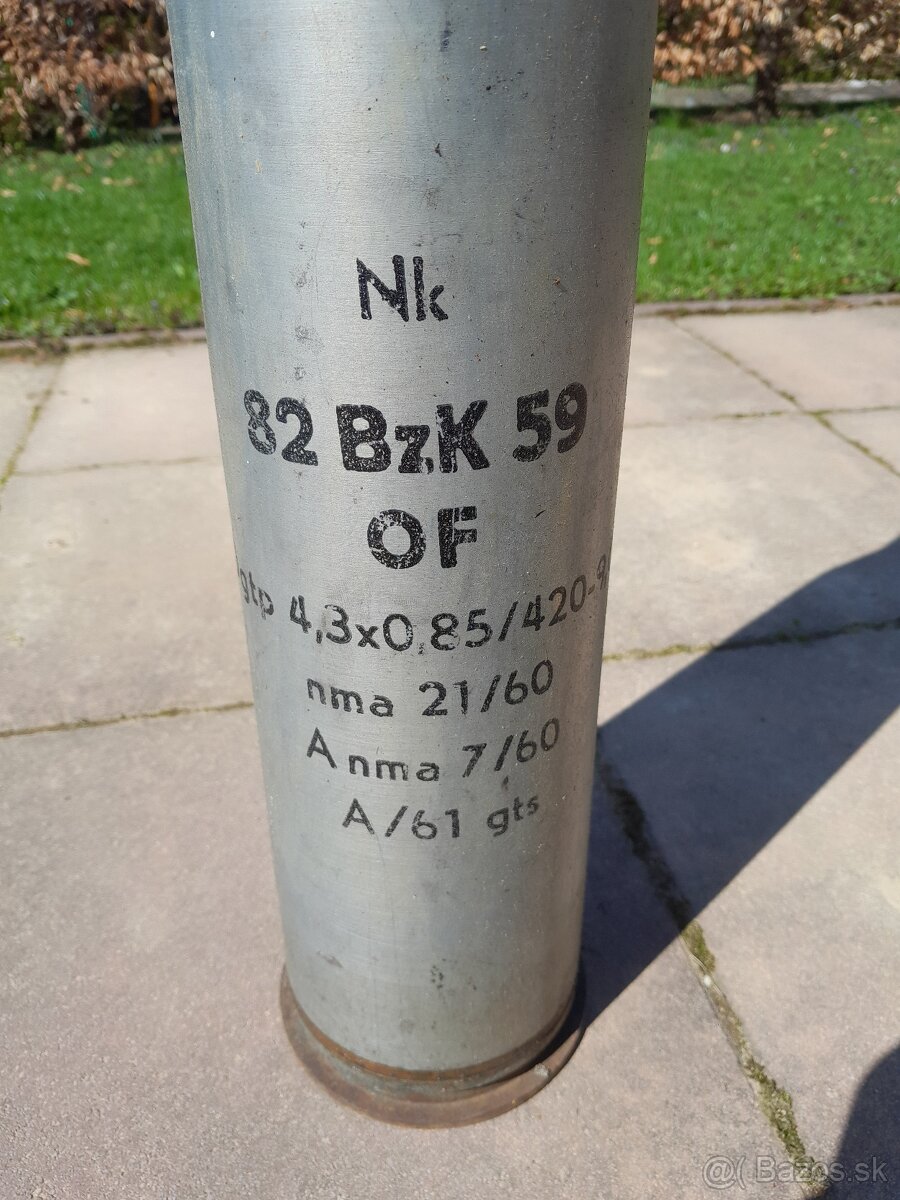 PROTITANKOVA NABOJNICA 82mm x vyska 760mm, - 6