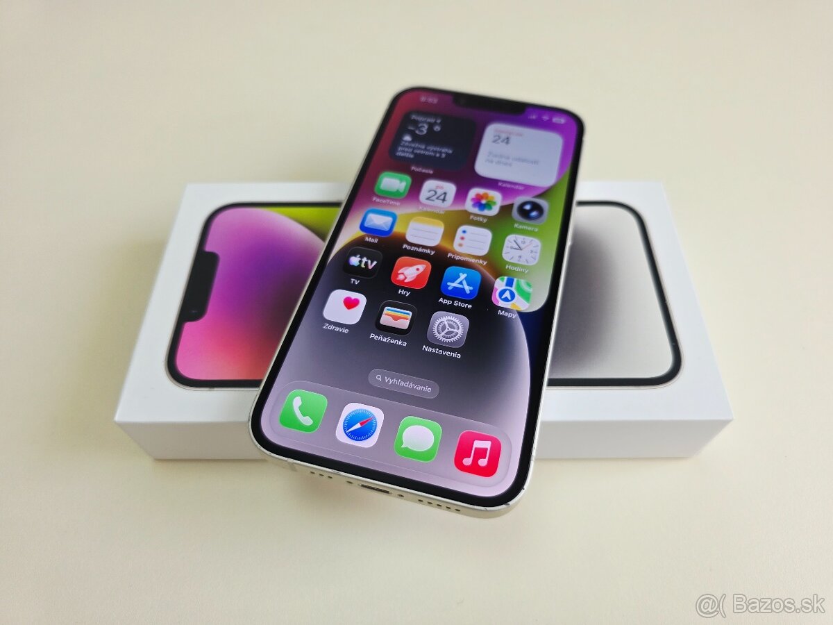 APPLE IPHONE 14 128GB STARLIGHT ZDRAVIE BATERKY 100% - 6