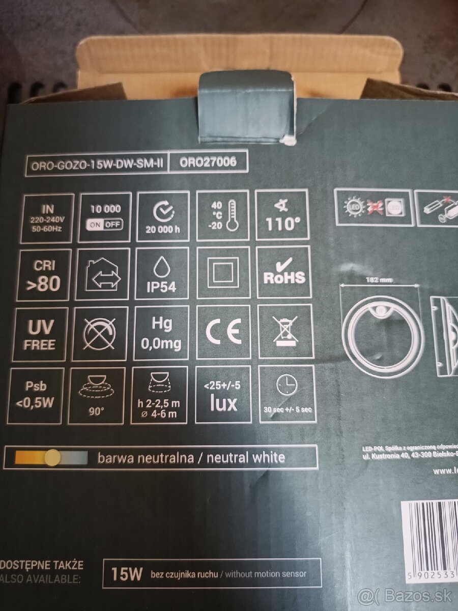 Svietidlo LED-POL ORO GOZO 15W - 6