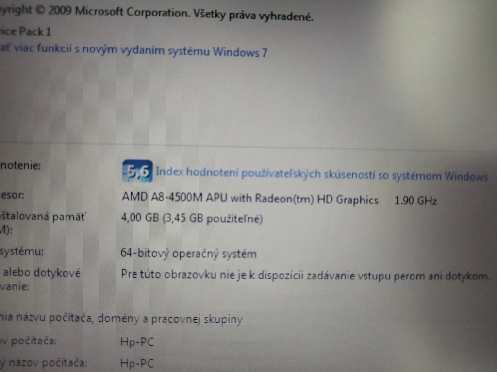 predám HP probook 6475b - Amd 4-jadro - 4gb ram - 6