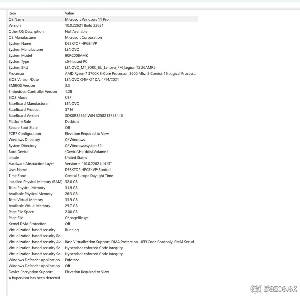 Lenovo Legion T5-26AMR5 / Samsung Odyssey G7 28" - 6