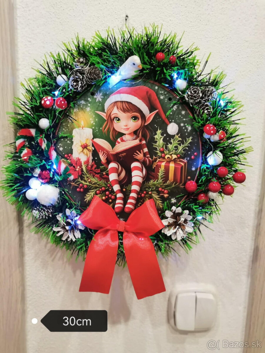 Vianočné a zimné venčeky na dvere. - 6