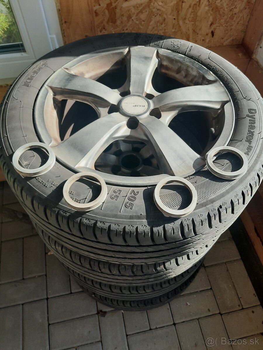 Predám ALU disky+pneu 205/55R16 - 6