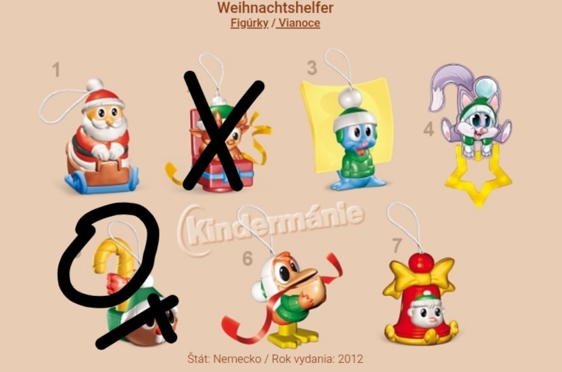 Kinder figurky vianočné - 6