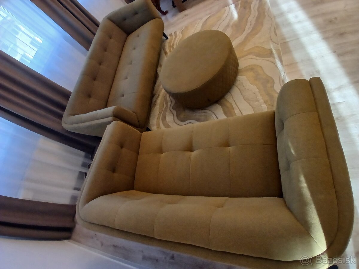 Sedacka 3+2 + taburetka - 6