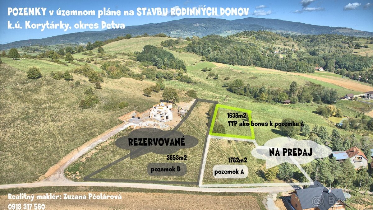 Rezervované. Pozemok B na stavbu RD – Korytárky - 6