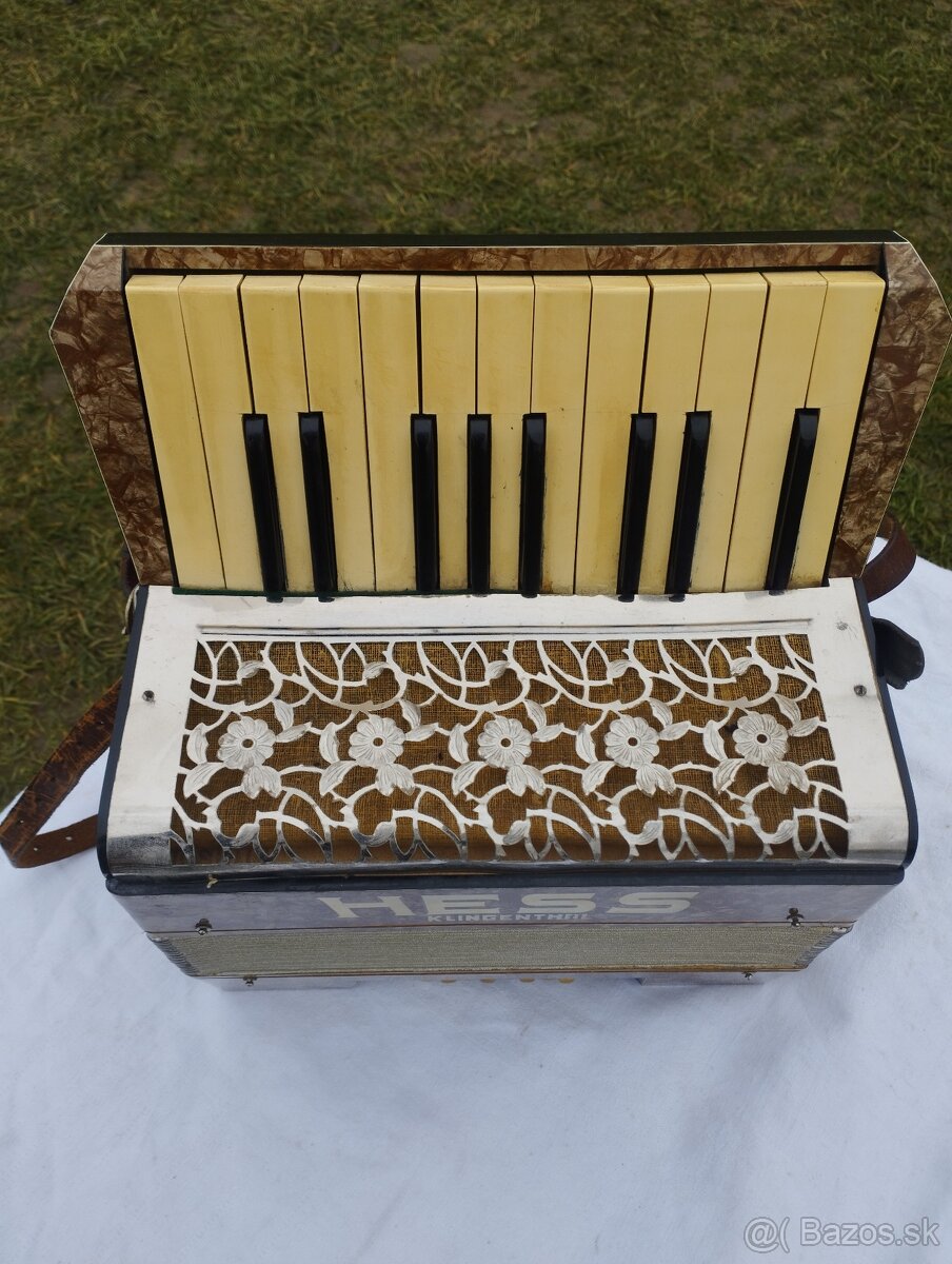 Harmonika akordeón heligonka Hess Klingenthal - 6