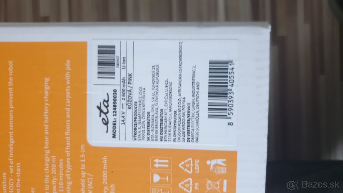 Robotický vysávač ETA ružový - 6