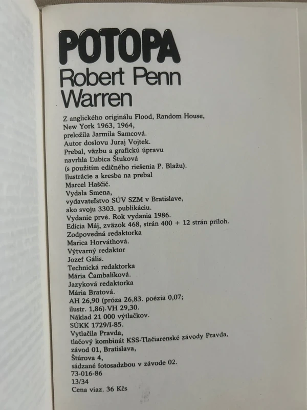 Potopa - Robert Penn Warren rok 1986 - 6