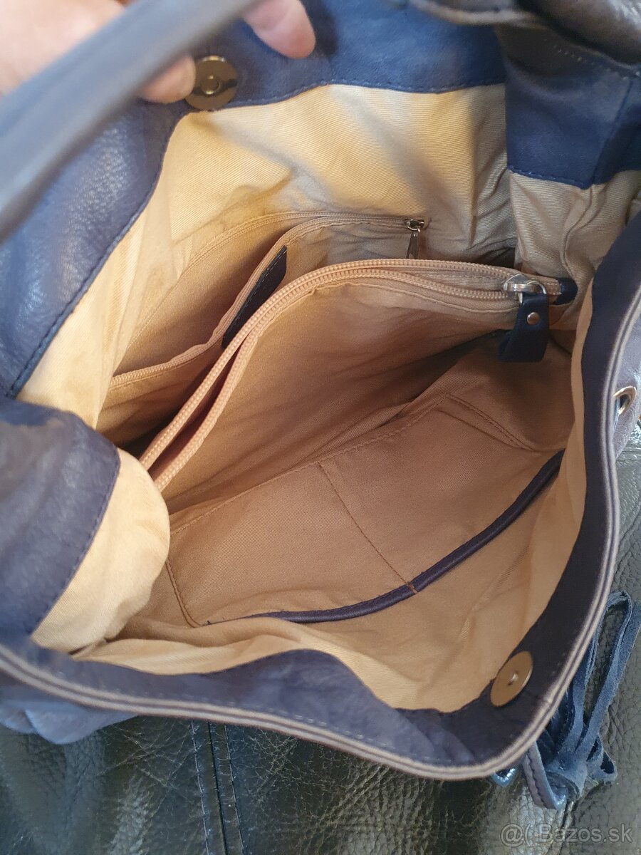 Talianska kožená kabelka - 6