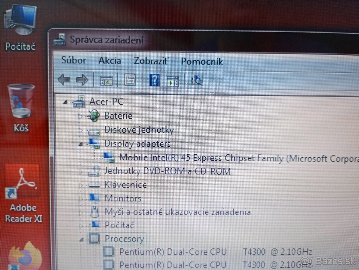 predám notebook Acer Aspire 5732Z , 4gb ram ,Win 7 - 6
