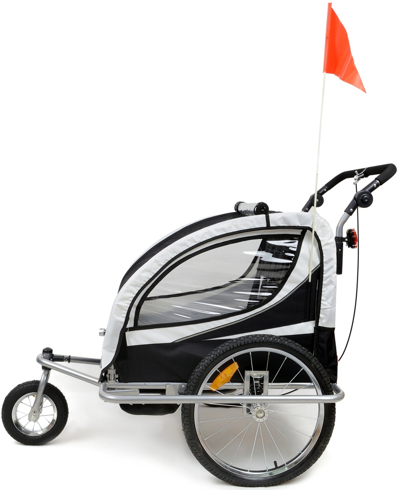 Nový cyklovozík 2v1,príves za bicykel, trojkolka - 6