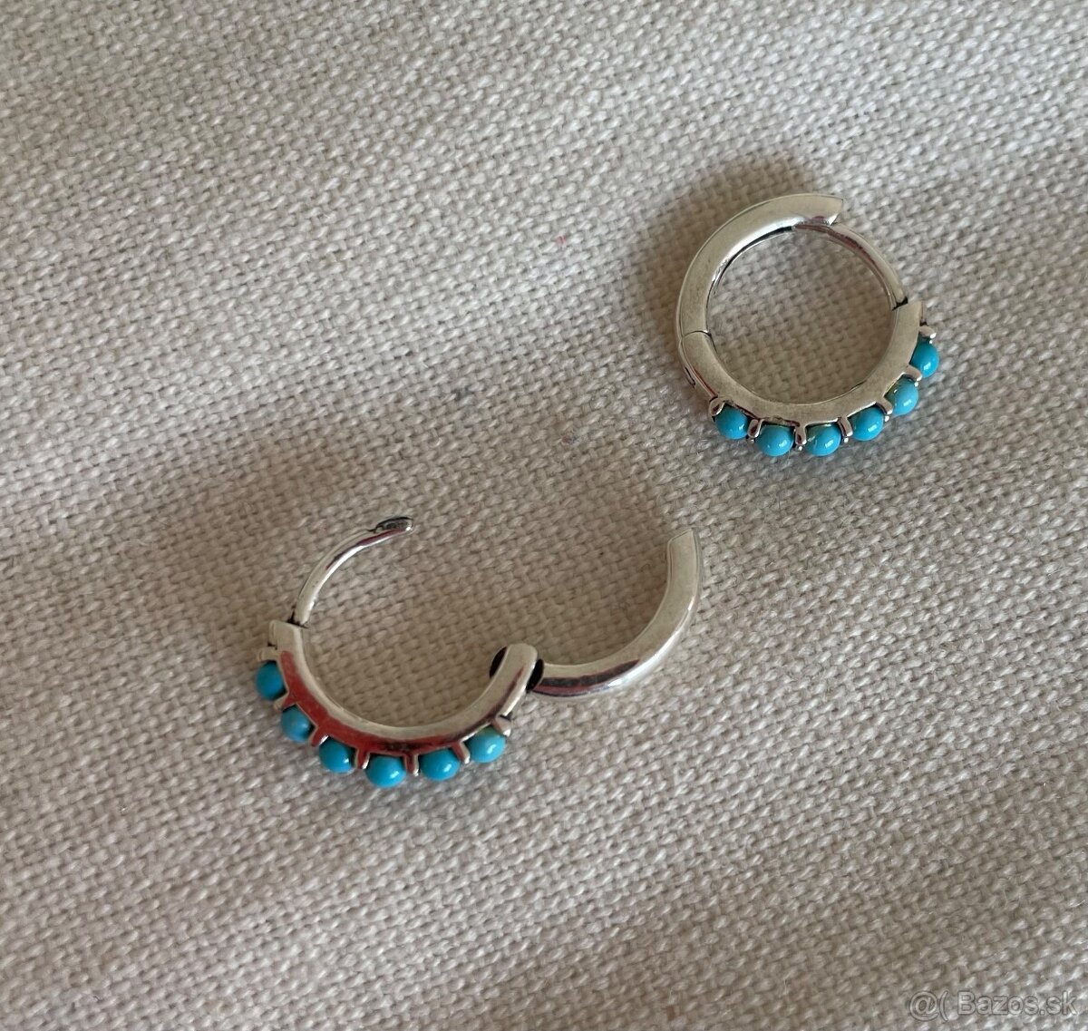 Strieborné náušnice s tyrkysom - 6