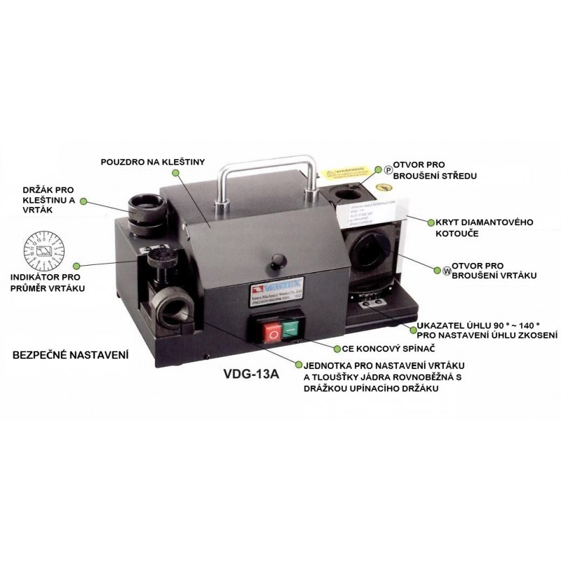 Bruska na vrtáky VDG 13 A ( 2-13mm ) - 6