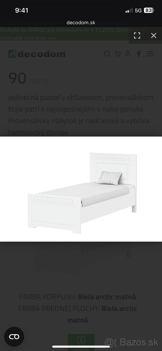 Predám posteľ 90x200 - 6