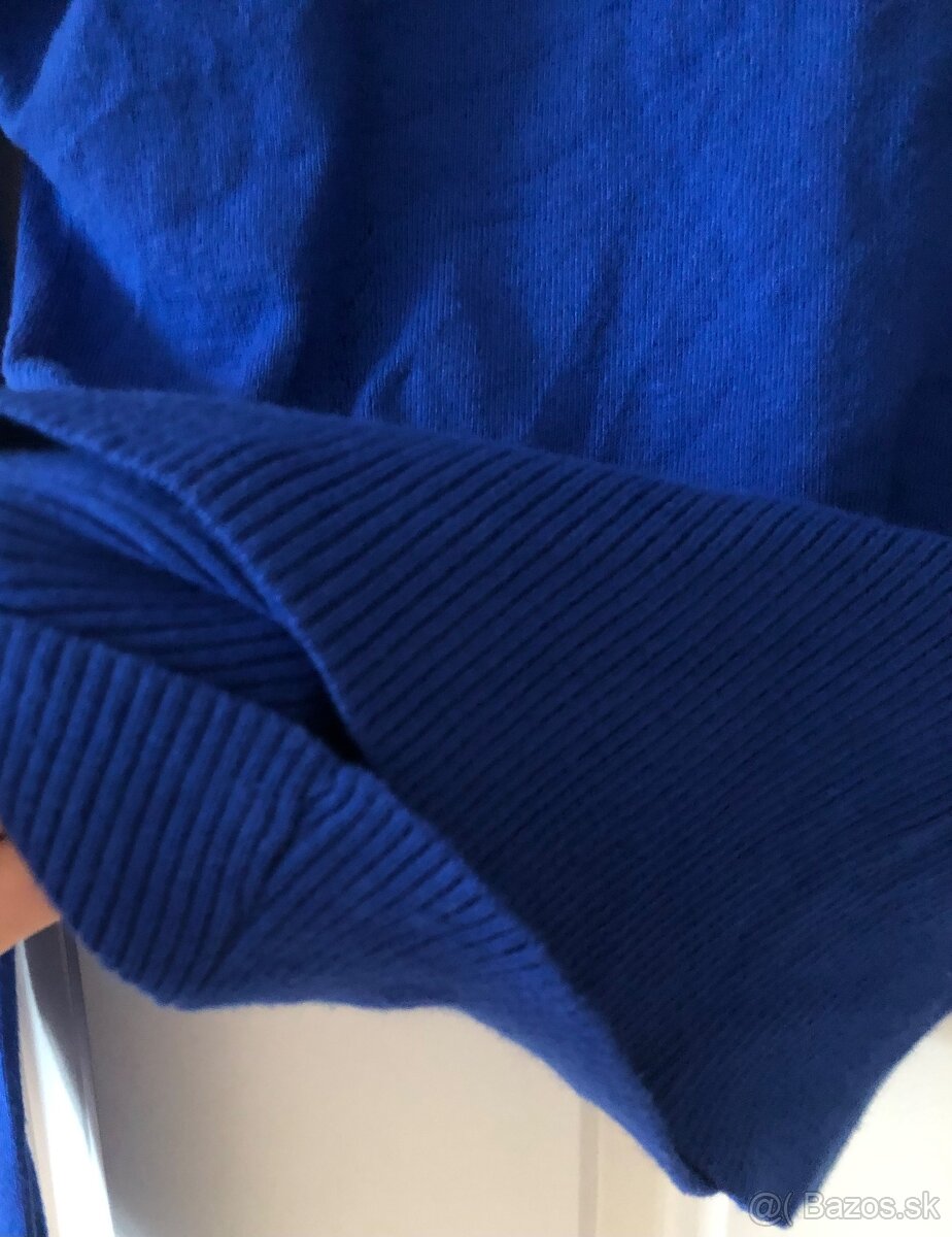 Kráľovsky modrý sveter na gombíky, Anna Scott, S/36 - 6