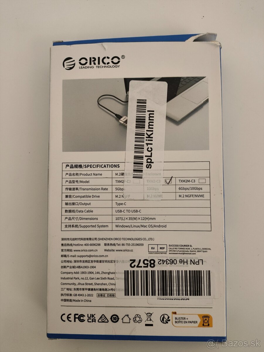 #139 ORICO ClearLink M.2 SSD box (externý diskový adaptér) - 6