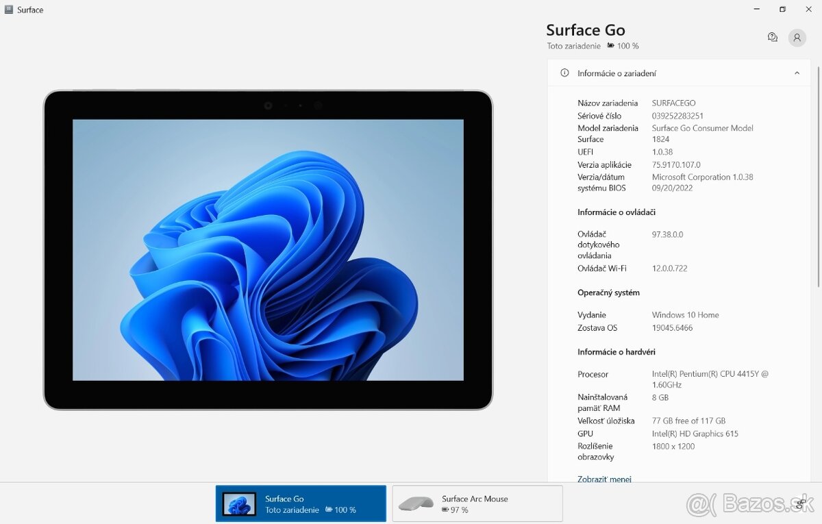 Surface Go (Model 1824) + Arc Mouse - 6