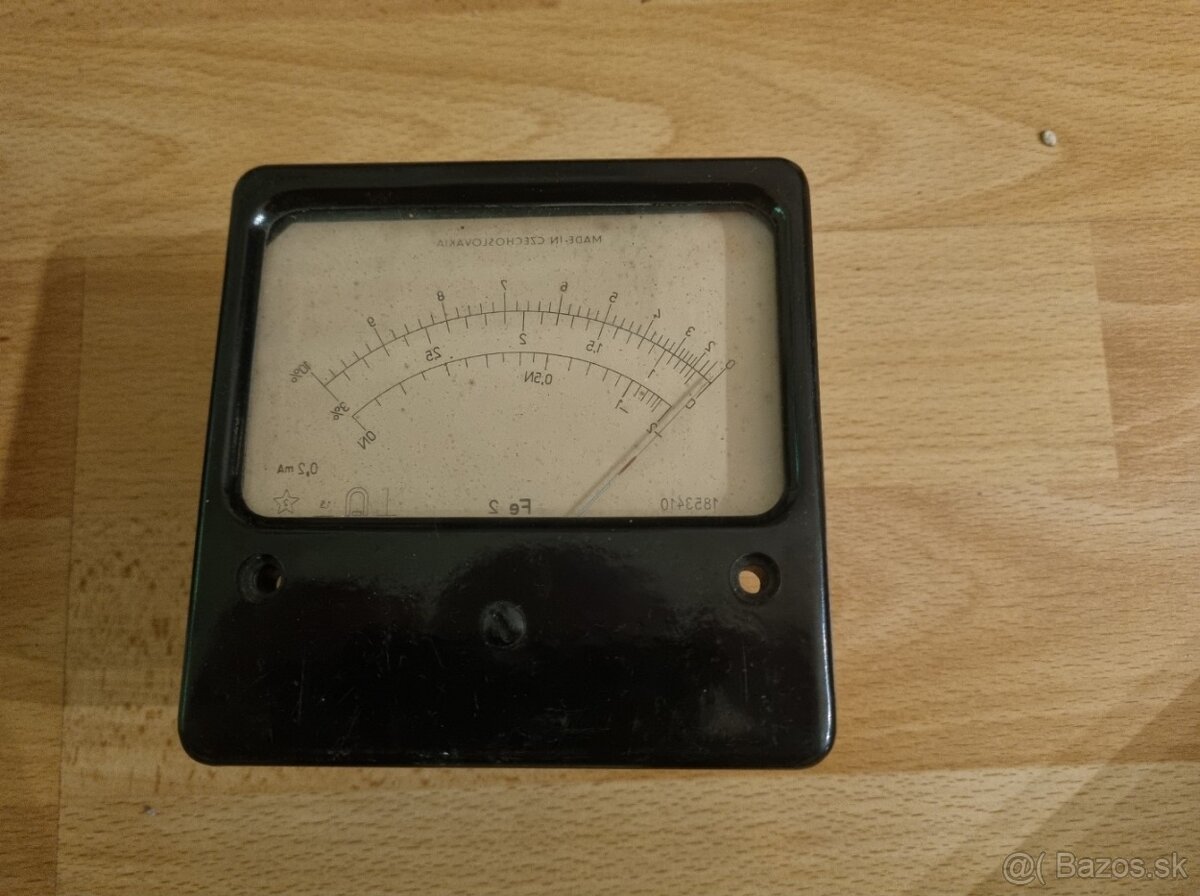 Retro panelový mikro-ampérmetr, Nový - 6