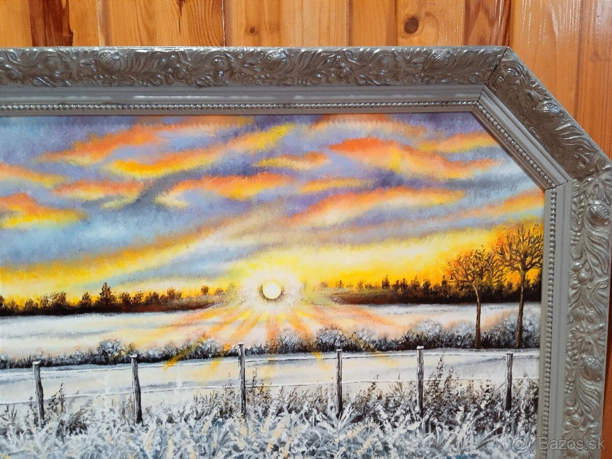 Obraz v starom drevenom ráme 100x60 - 6