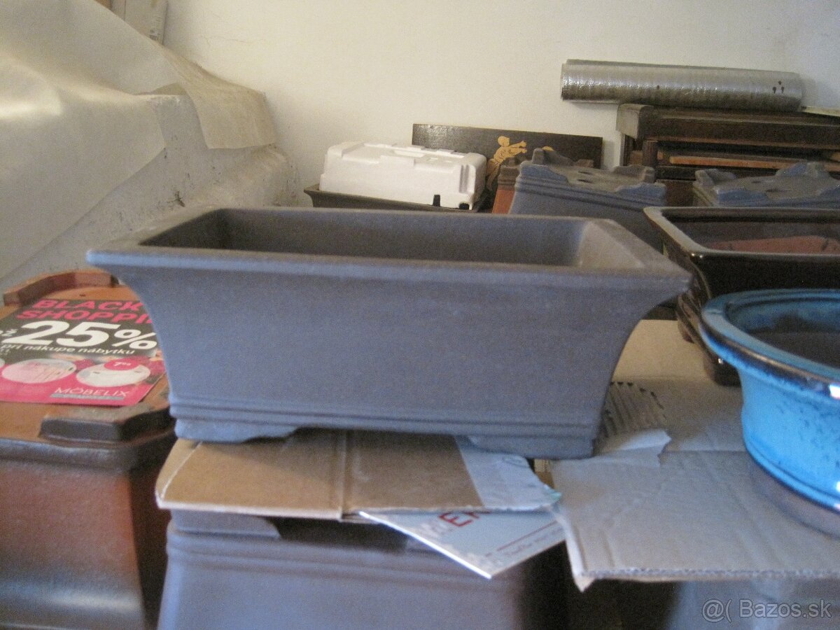 bonsai,bonsaj-misky farebne s glazúrou aj bez glazúry - 6