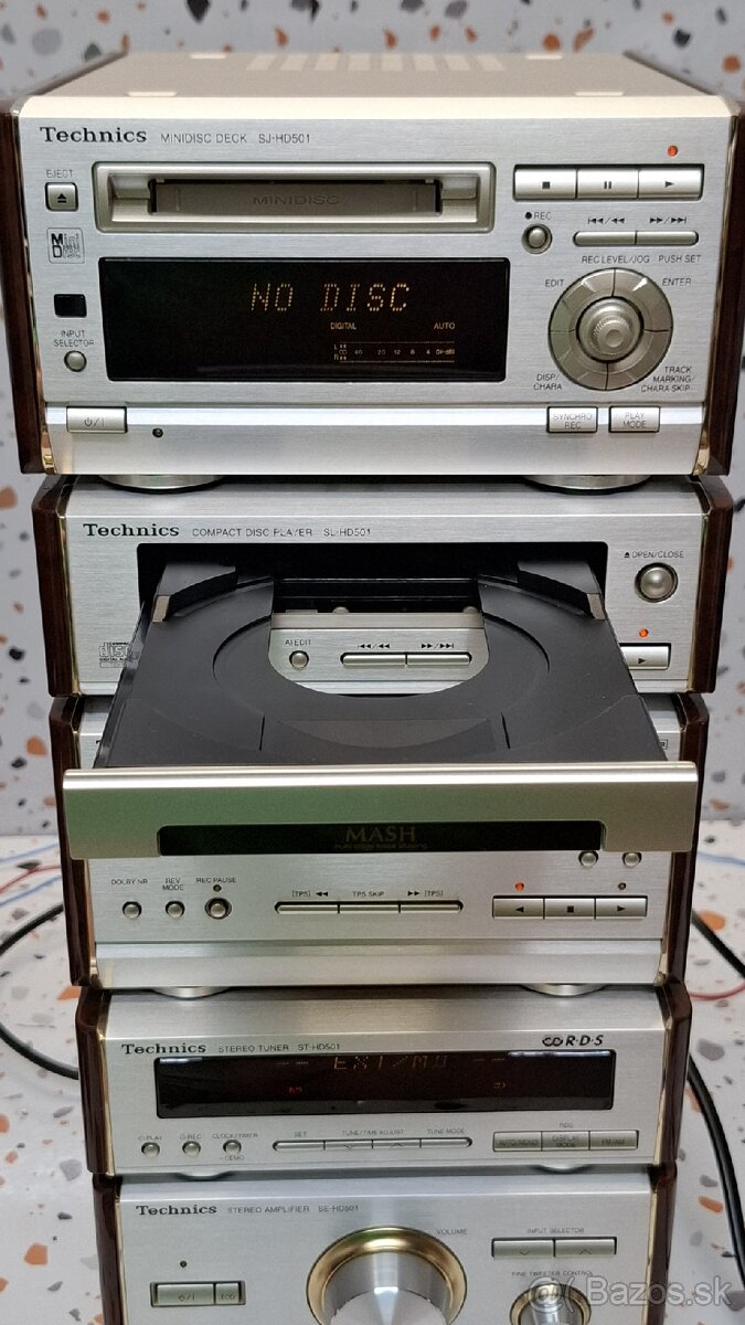 vintage rare mini hi-fi systém Technics SC-HD501 - 6