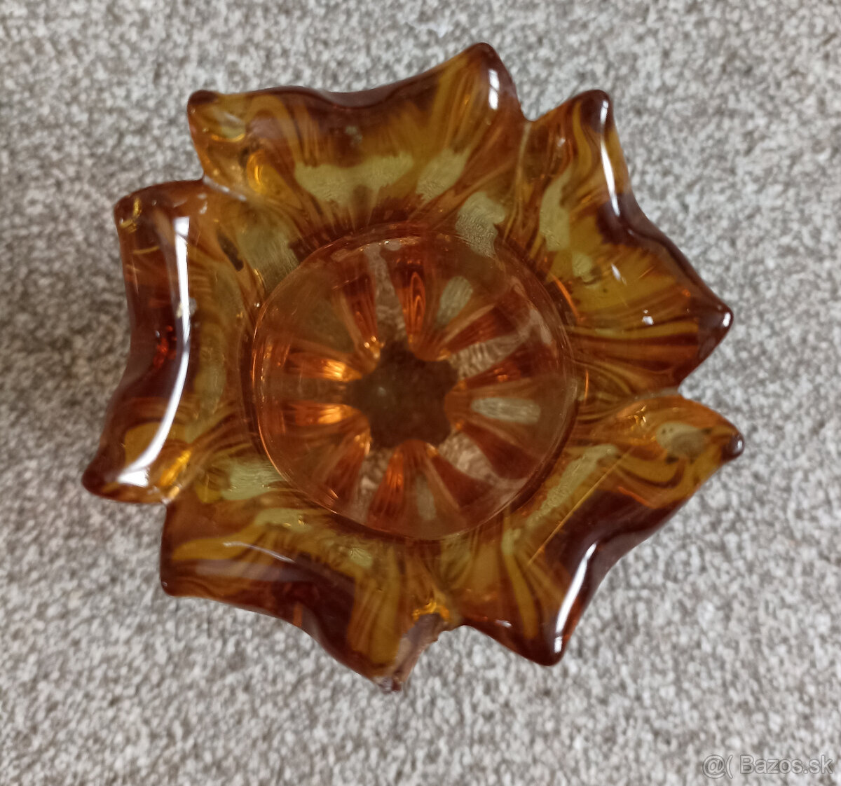 Váza Taraba 20 cm, hutní sklo, sklárna Lednické Rovne - 6