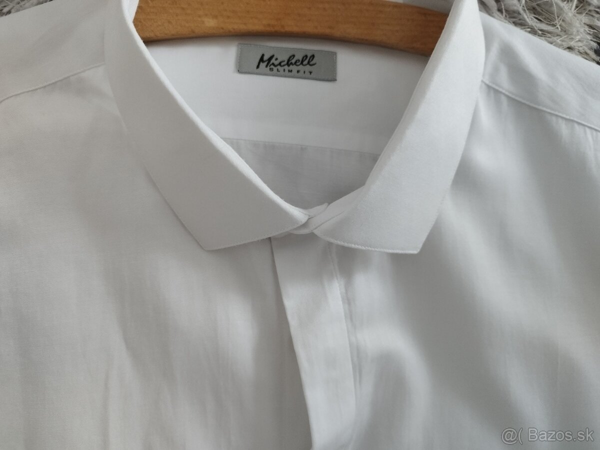 Pánska spoločenská košeľa biela zn.MICHELL. 44 - 6